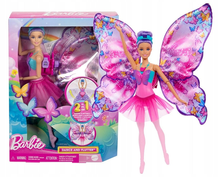 DOLL BARBIE BUTTERFLY BALLERINA magical transformation