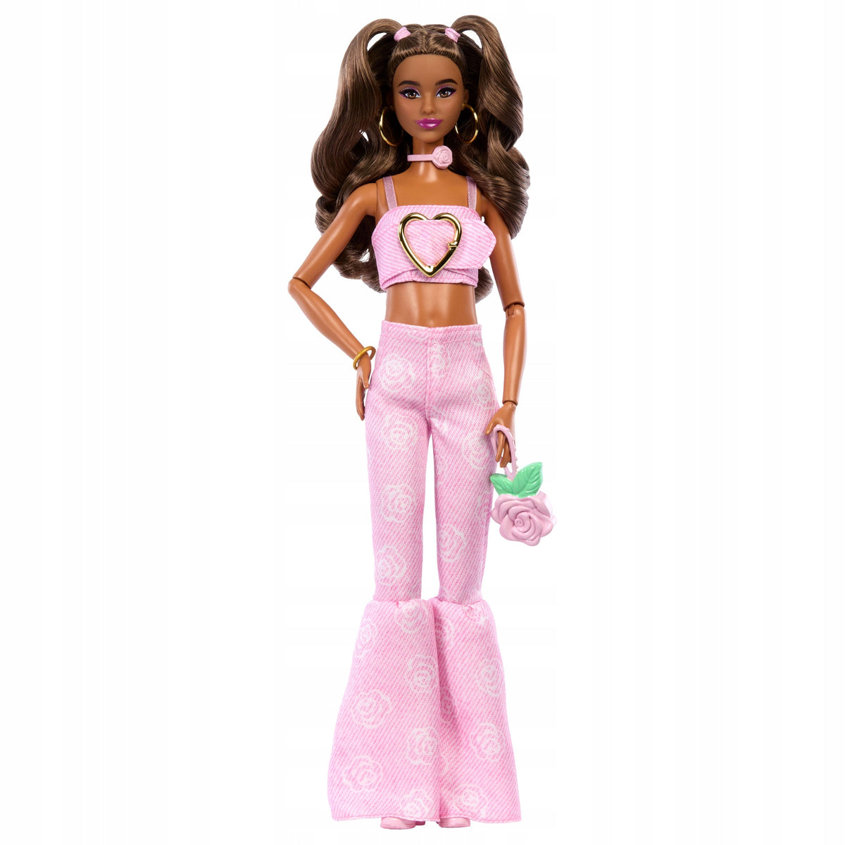 DOLL BARBIE DELUXE #12 STYLE PINK DENIM SET IN FASHIONABLE OUTFIT + ACCESSORIES Manufacturer code JJN72