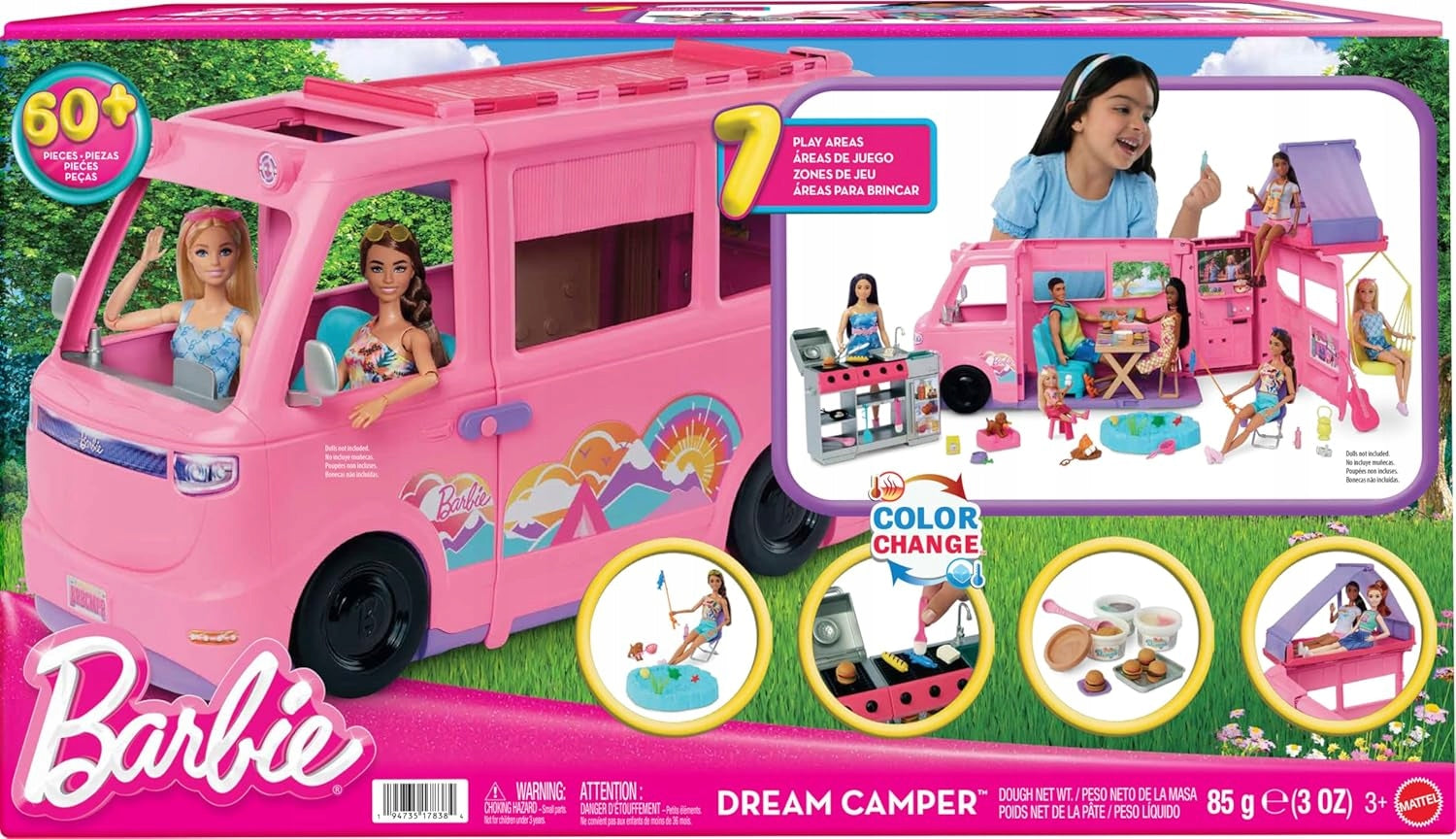 DOLL BARBIE DREAM CAMPER auto for dolls Barbie + accessories Packaging status original