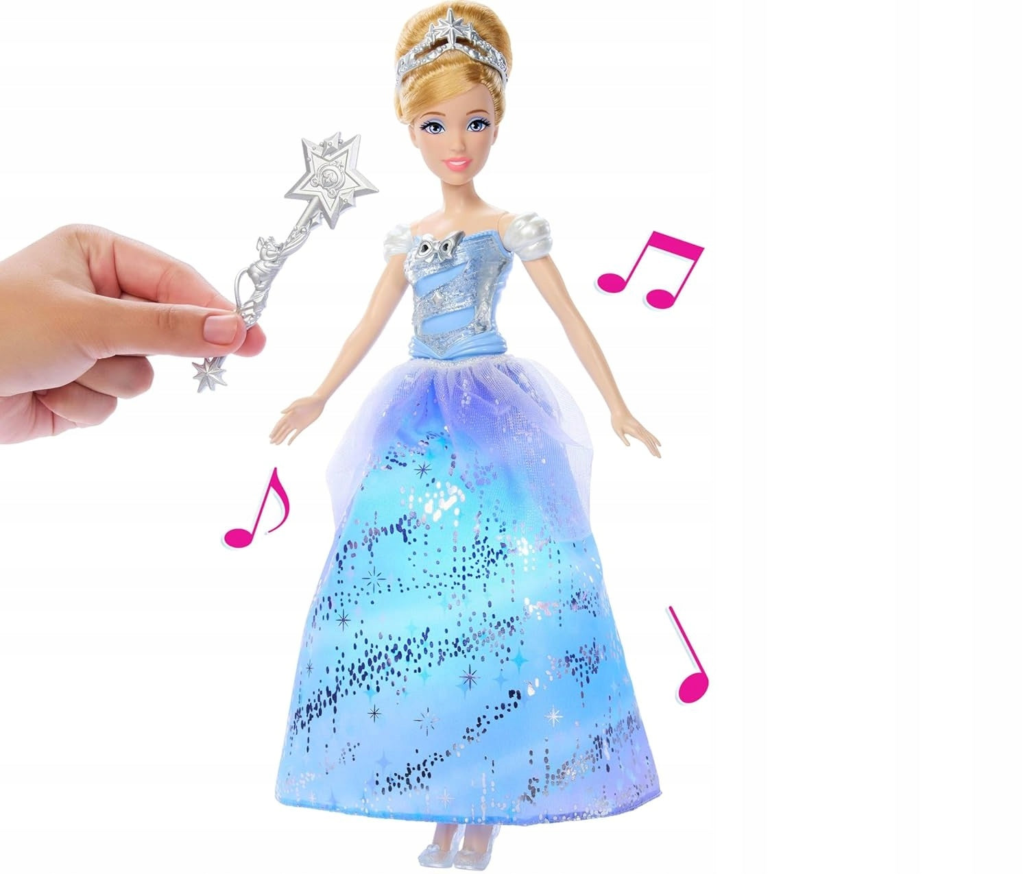 DOLL DISNEY CINDERELLA INTERACTIVE MAGIC BALL GOWN LIGHT SOUND Brand Mattel