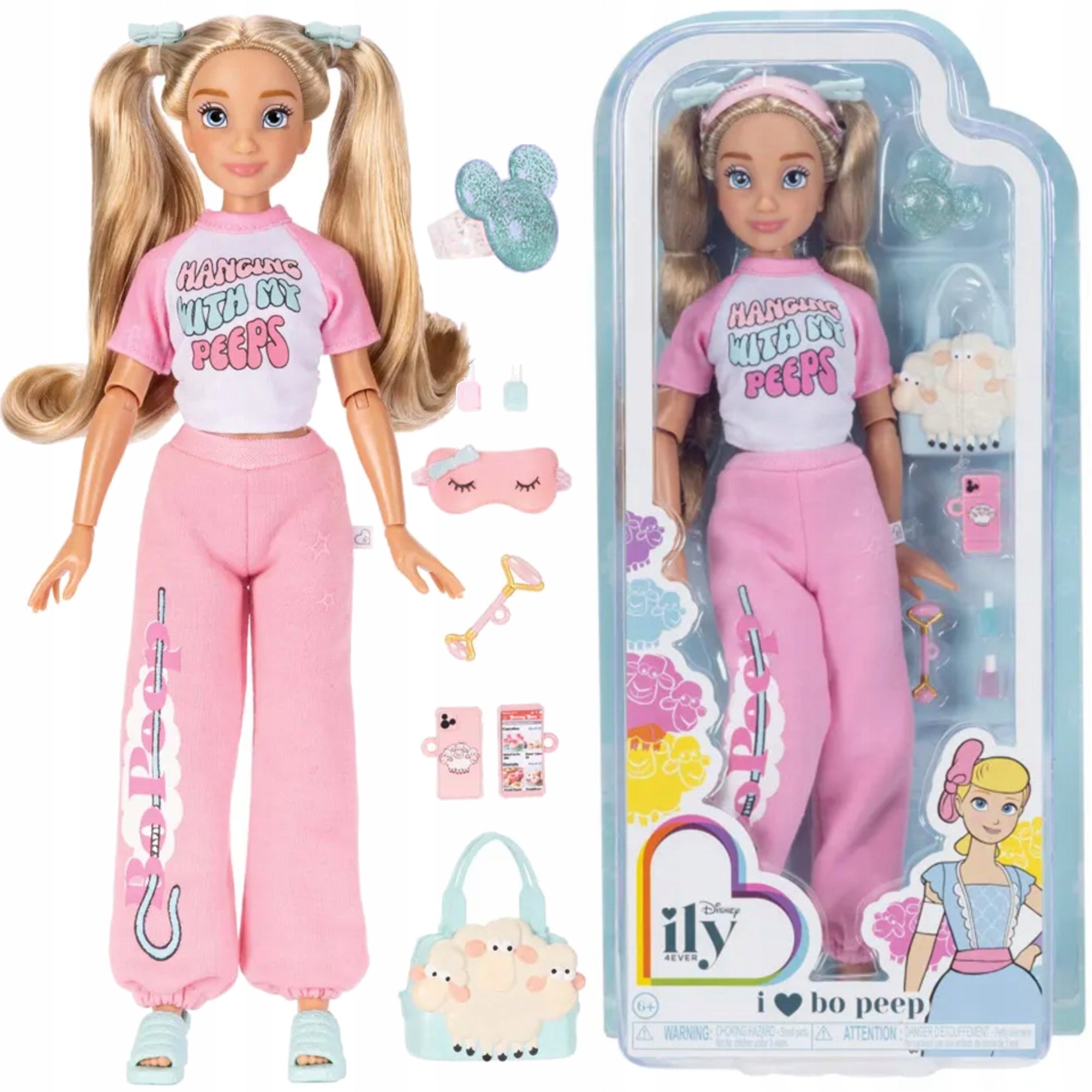 DOLL DISNEY ILY 4EVER FASHIONABLE 30 CM WITH BO PEEP MOTIF + ACCESSORIES 10+ ELEMENT