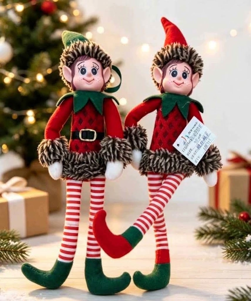 DOLL ELF CHRISTMAS GNOME CHRISTMAS DECORATION 38 CM 1 PC Packaging status original