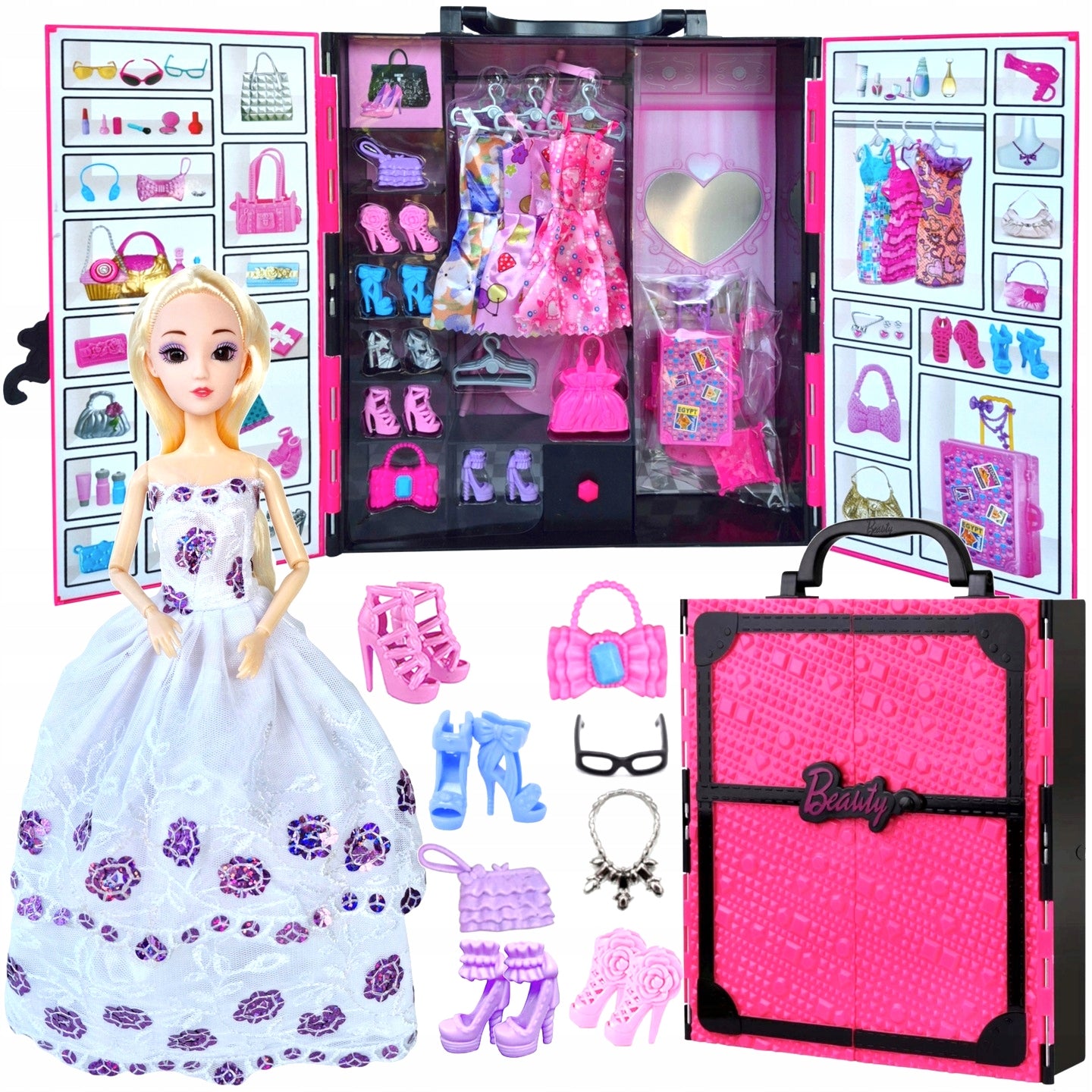 DOLL HOUSE CLOTHES WARDROBE FOR DOLLS WARDROBE GIFT FOR GIRL