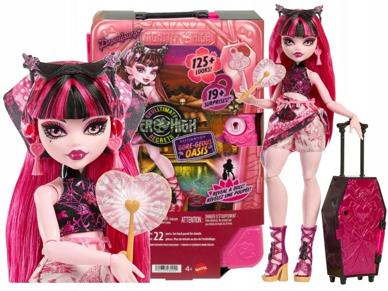 DOLL MONSTER HIGH SCARY SECRETS S7 Draculaura holiday set with suitcase