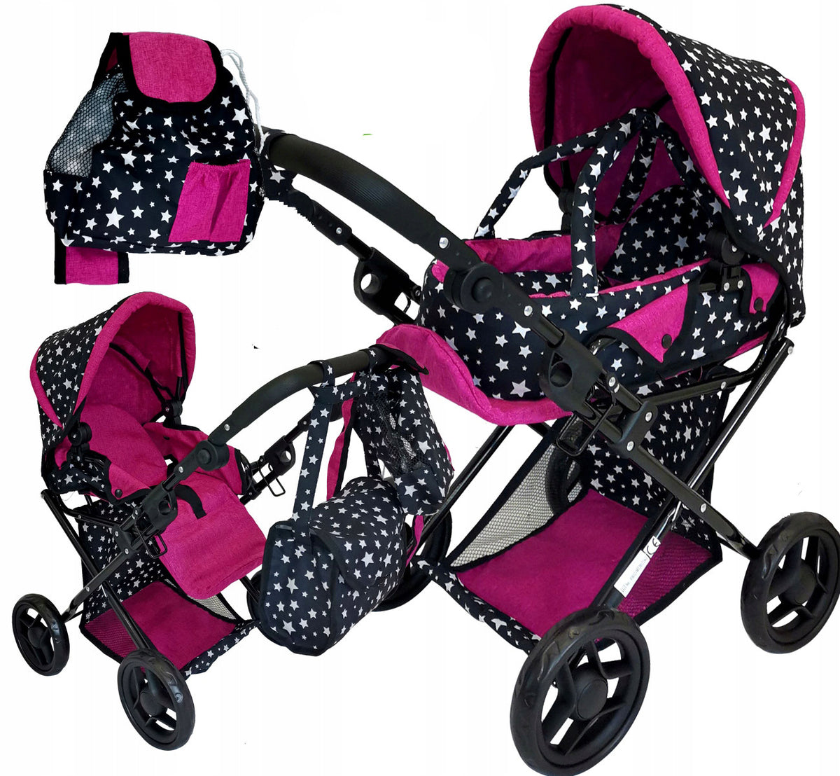 DOLL STROLLER CARRIER BAG BEDDING BACKPACK Manufacturer code 9346 bez lalki