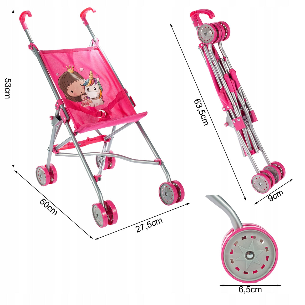 DOLL STROLLER UMBRELLA UNICORN LIGHTWEIGHT FOLDING STROLLER Packaging status original