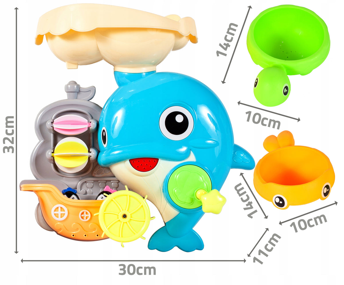 DOLPHIN BATH TUB WATER TOY Packaging status original