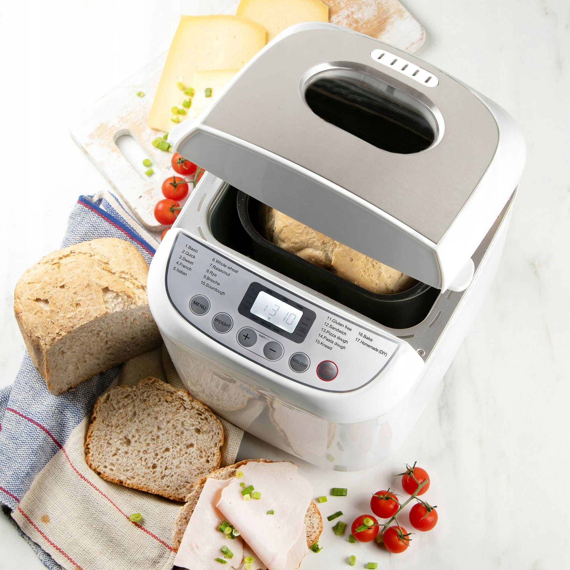 DOMO B3976 Bread Maker BAKING MACHINE 600W White 541D499 EAN (GTIN) 5411397161499