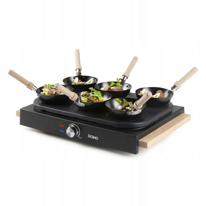 DOMO DO8719W Gourmet Set 2in1 Wok and Pancake Pan 6-Person Set Power rating 1000 W