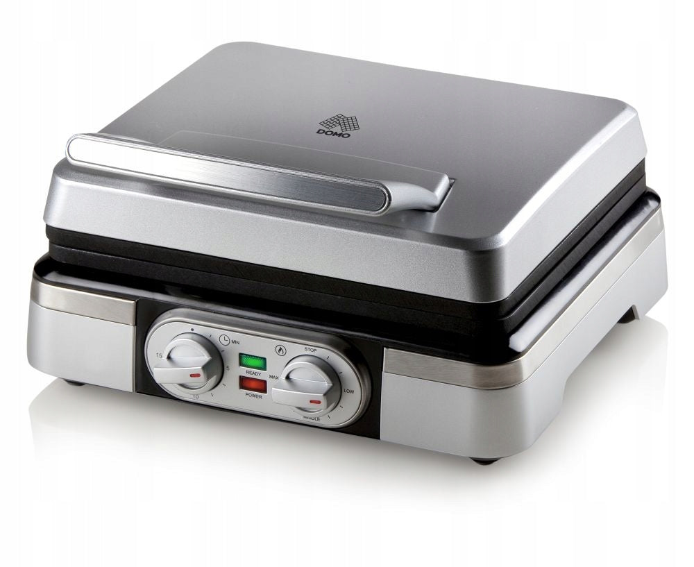 DOMO DO9149W waffle iron, 2 Belgian waffles large temperature control