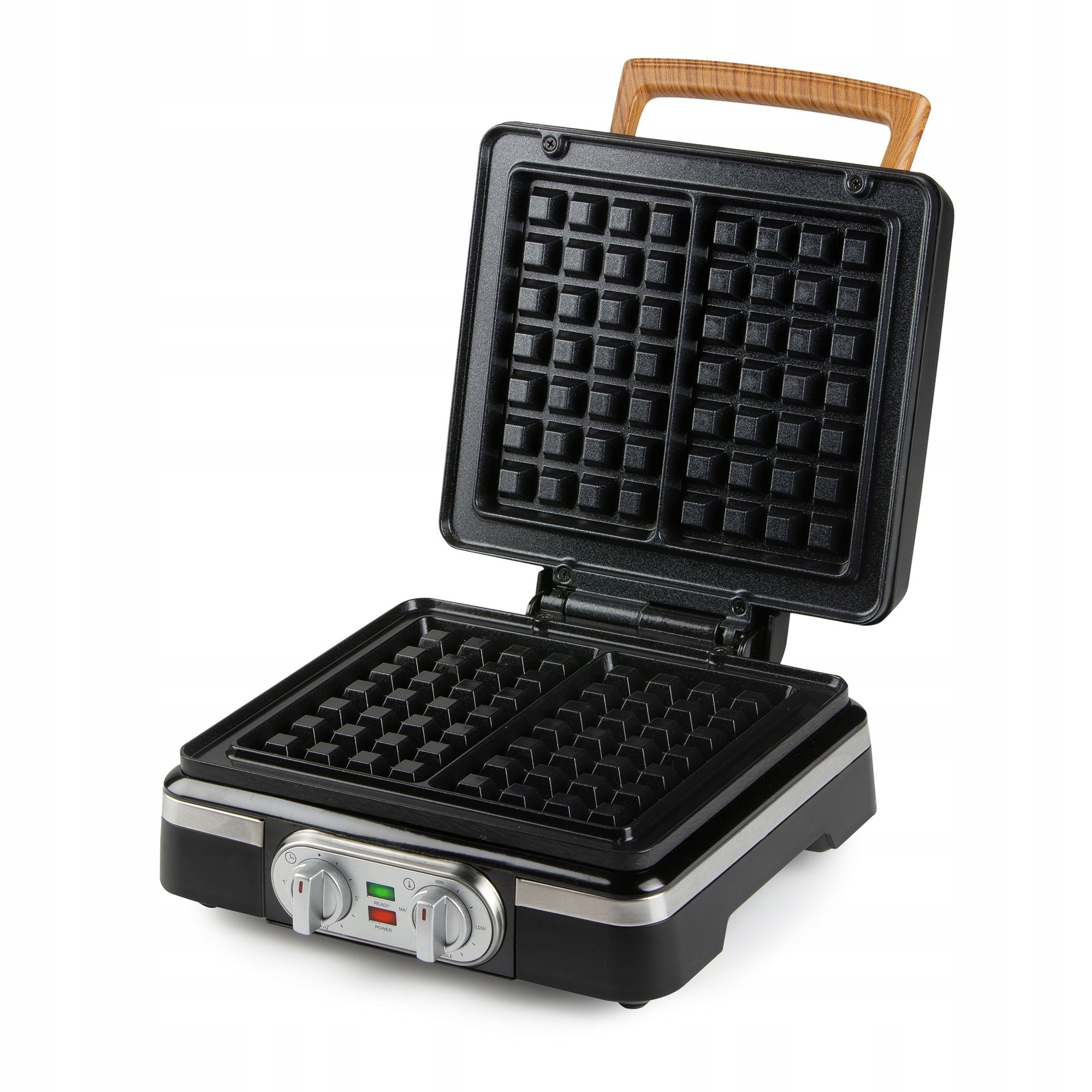 DOMO DO9281W Waffle Iron, 1520W, 2 Large Waffles, Temperature Control, Black Manufacturer code DO9281W