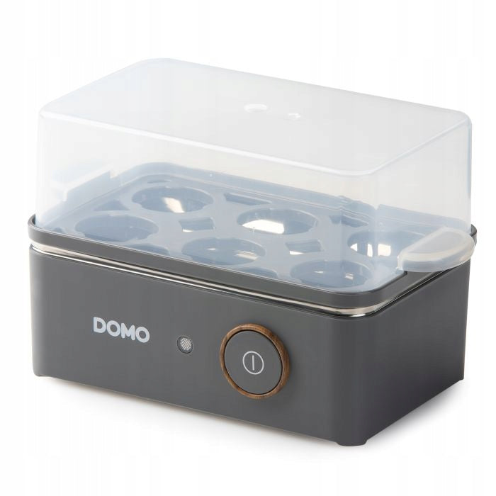 DOMO DO9283EK Wood You Egg Cooker, 6 Eggs, 400W, Black, for Egg Cooking Brand Domo