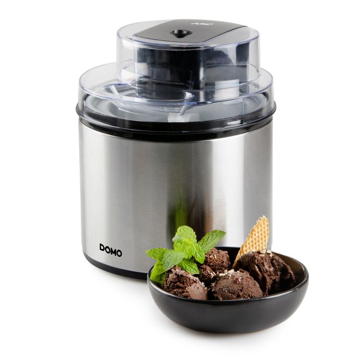 DOMO DO9302I Ice Cream Maker 2L Stainless Steel Homemade Ice Cream Packaging status original