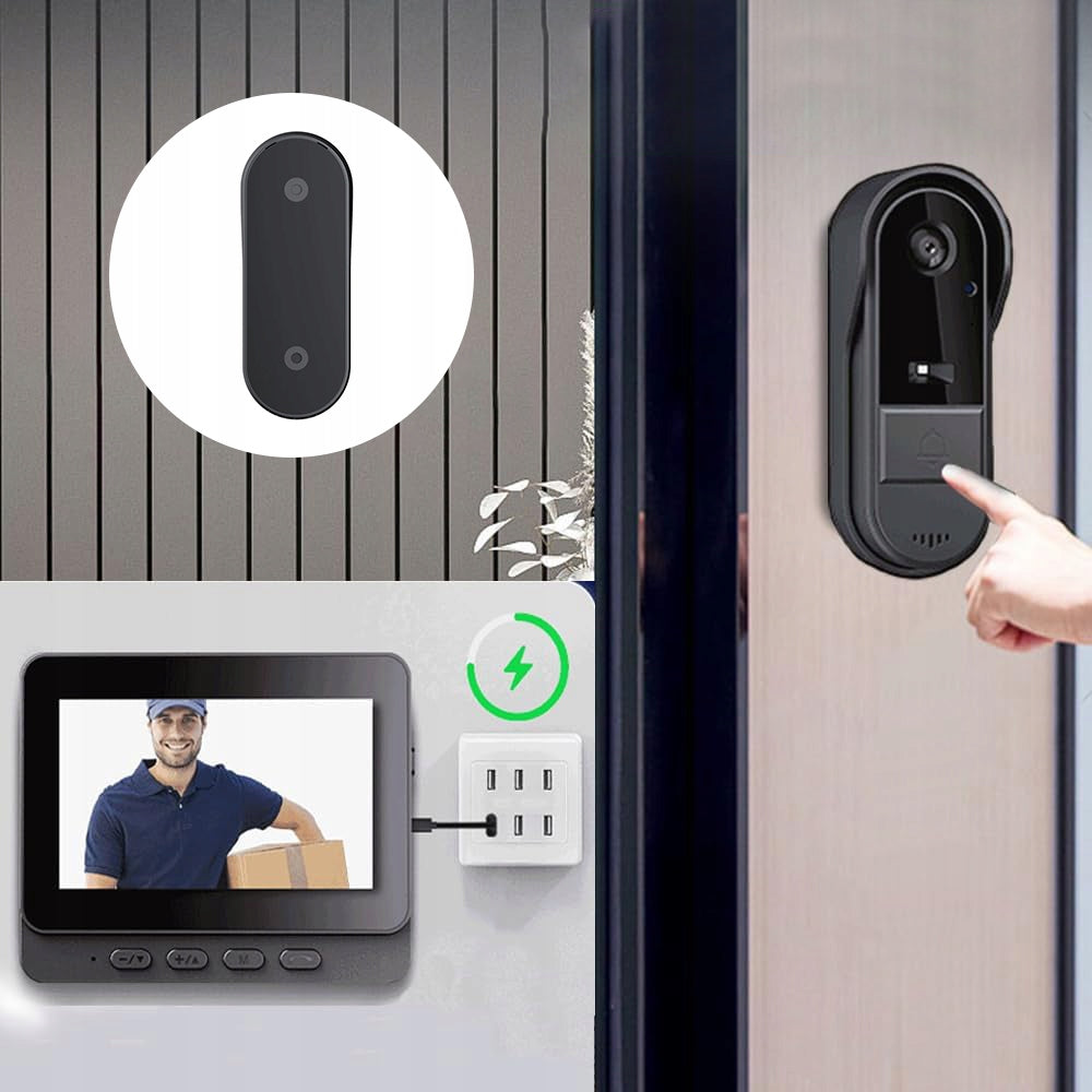 DOOR VIDEO INTERCOM WITH CAMERA 1080P VIDEO INTERCOM DOORBELL SET Manufacturer code 6HG3912BK1100