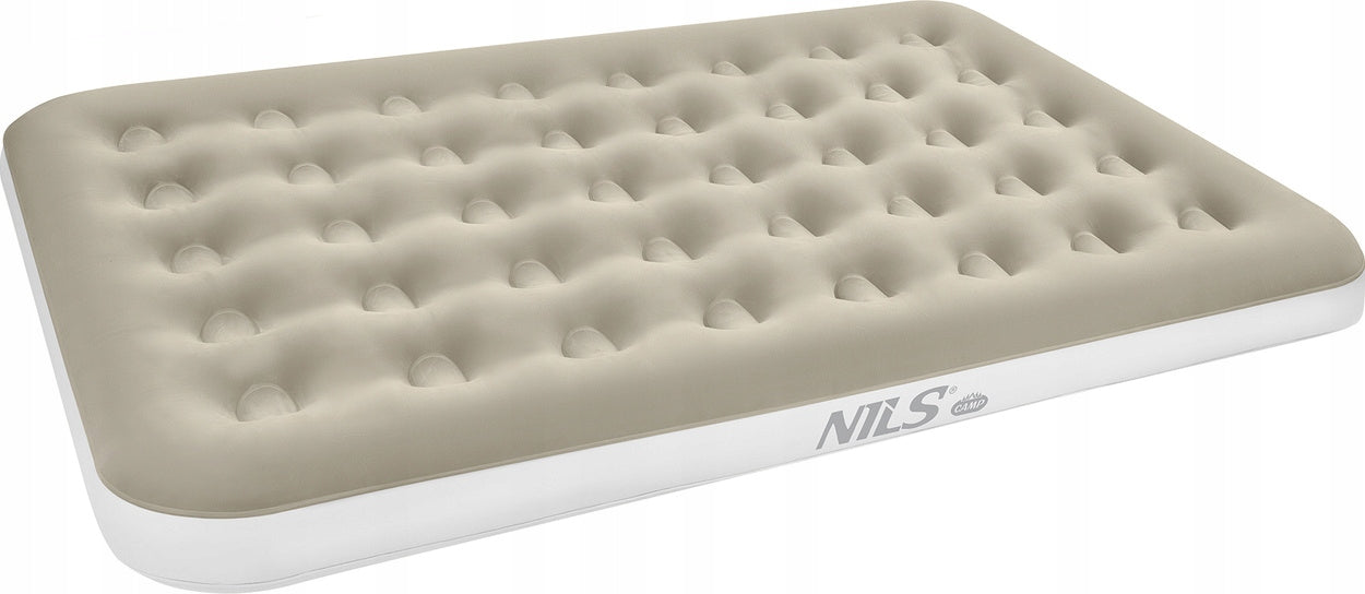 DOUBLE CAMPING VELOUR MATTRESS NILS CAMP NC2802 BEIGE 191X137X22