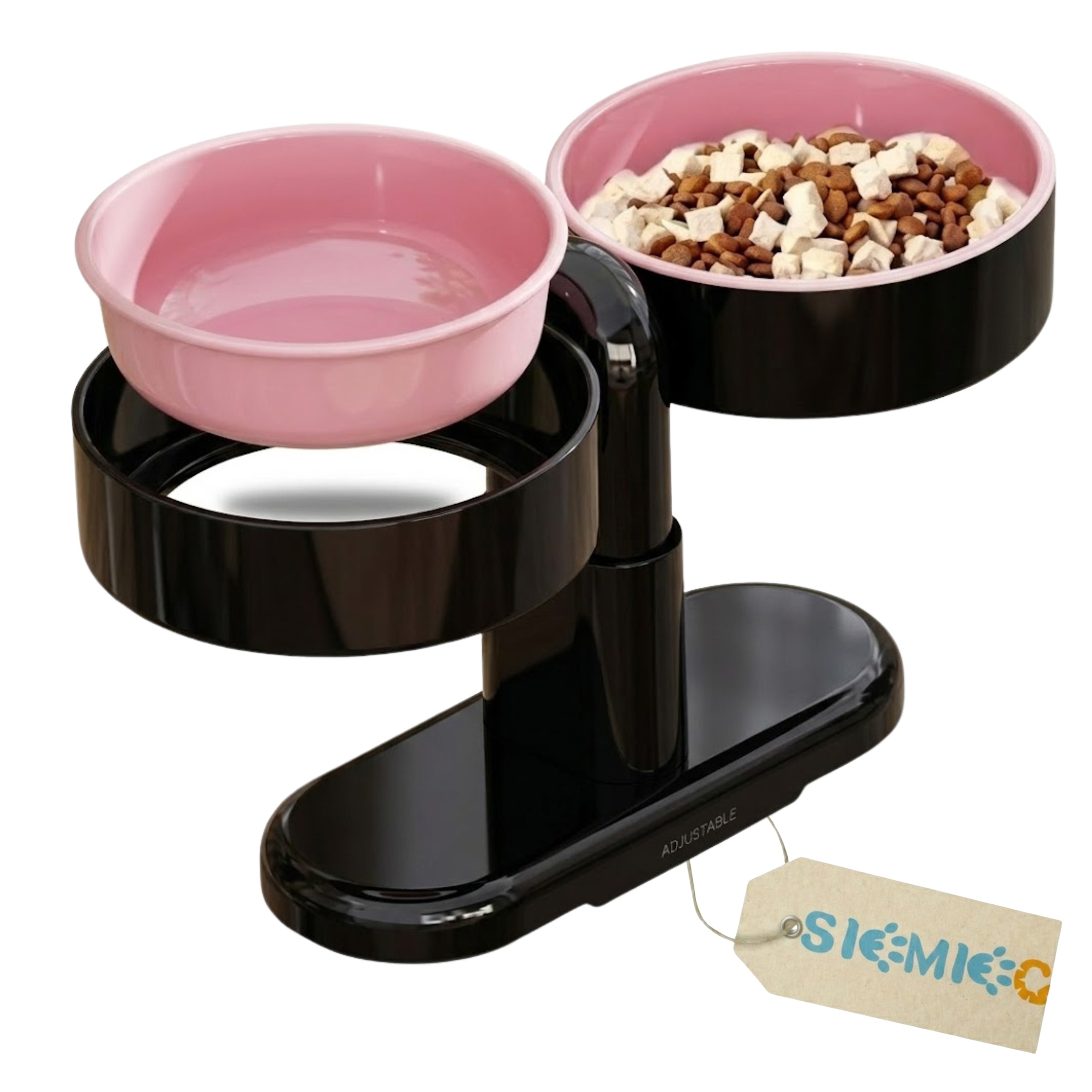 DOUBLE CAT DOG BOWL NON-SLIP + BOWL STAND SIEMIEC