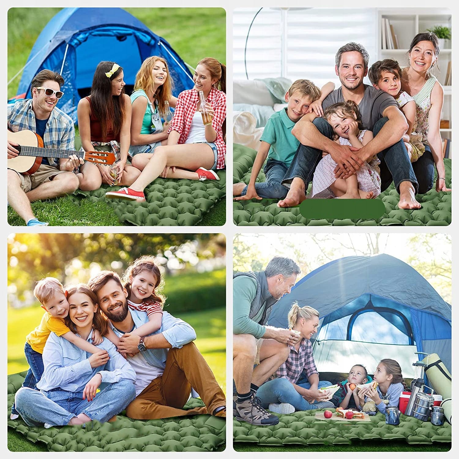 DOUBLE INFLATABLE CAMPING MAT FOR TENT 195X125X10CM HONEYCOMB STRUCTURE Manufacturer code KDV-B4B202-BL