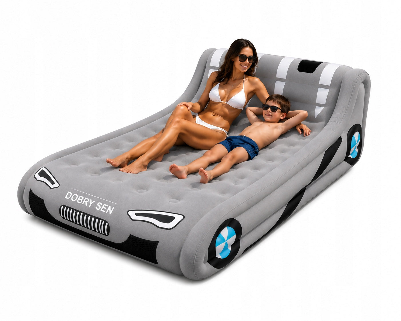 DOUBLE INFLATABLE MATTRESS FOR BATTERY 300kg + LAMP IN PUMP usb-c Brand NORIMPEX