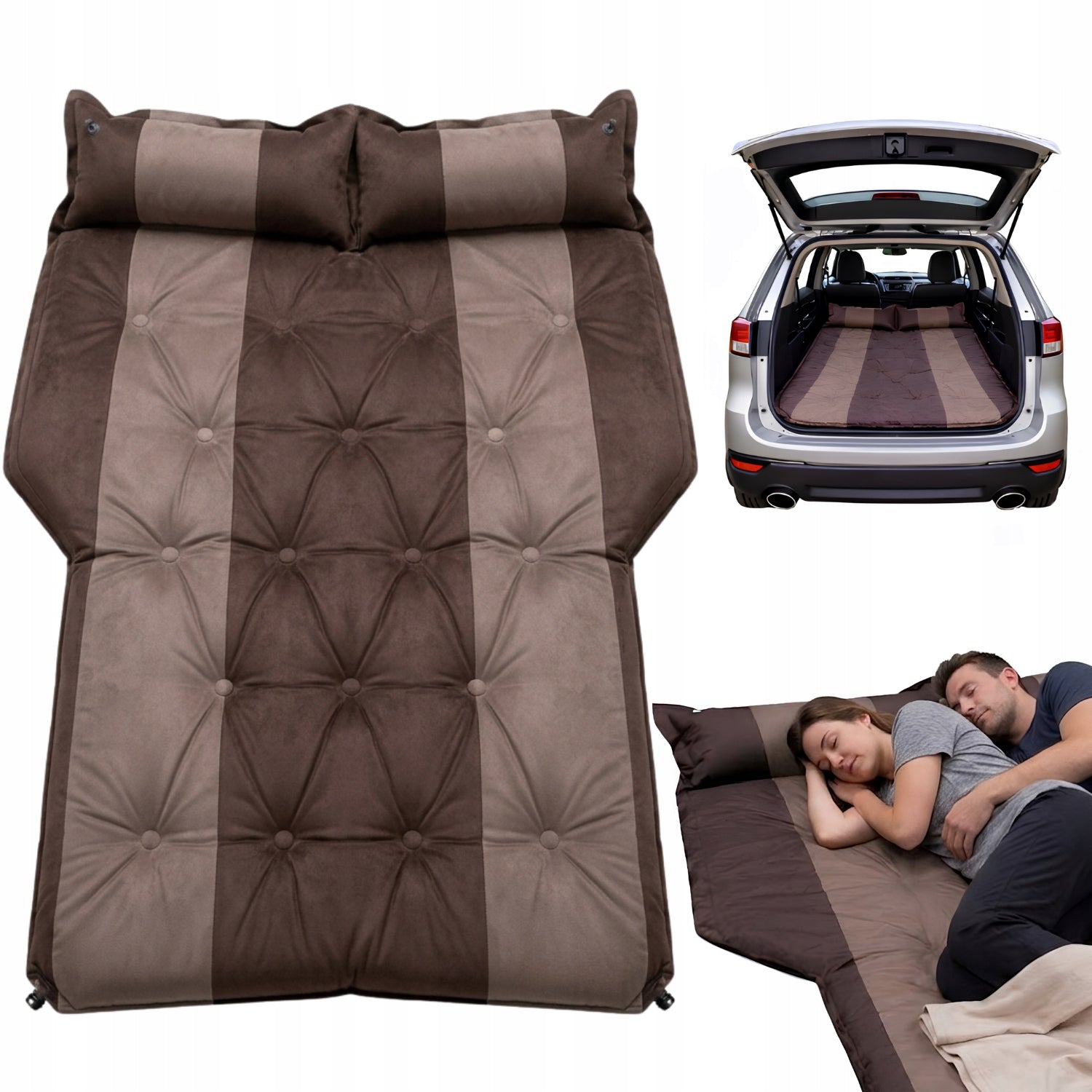 DOUBLE INFLATABLE MATTRESS FOR CAR BED FOR SLEEPING TRAVEL CAMPING