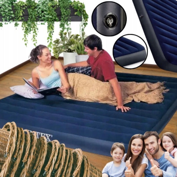 DOUBLE INFLATABLE MATTRESS FOR SLEEPING HOUSE FOR CAMPING COMFORTABLE SOFT DURABLE