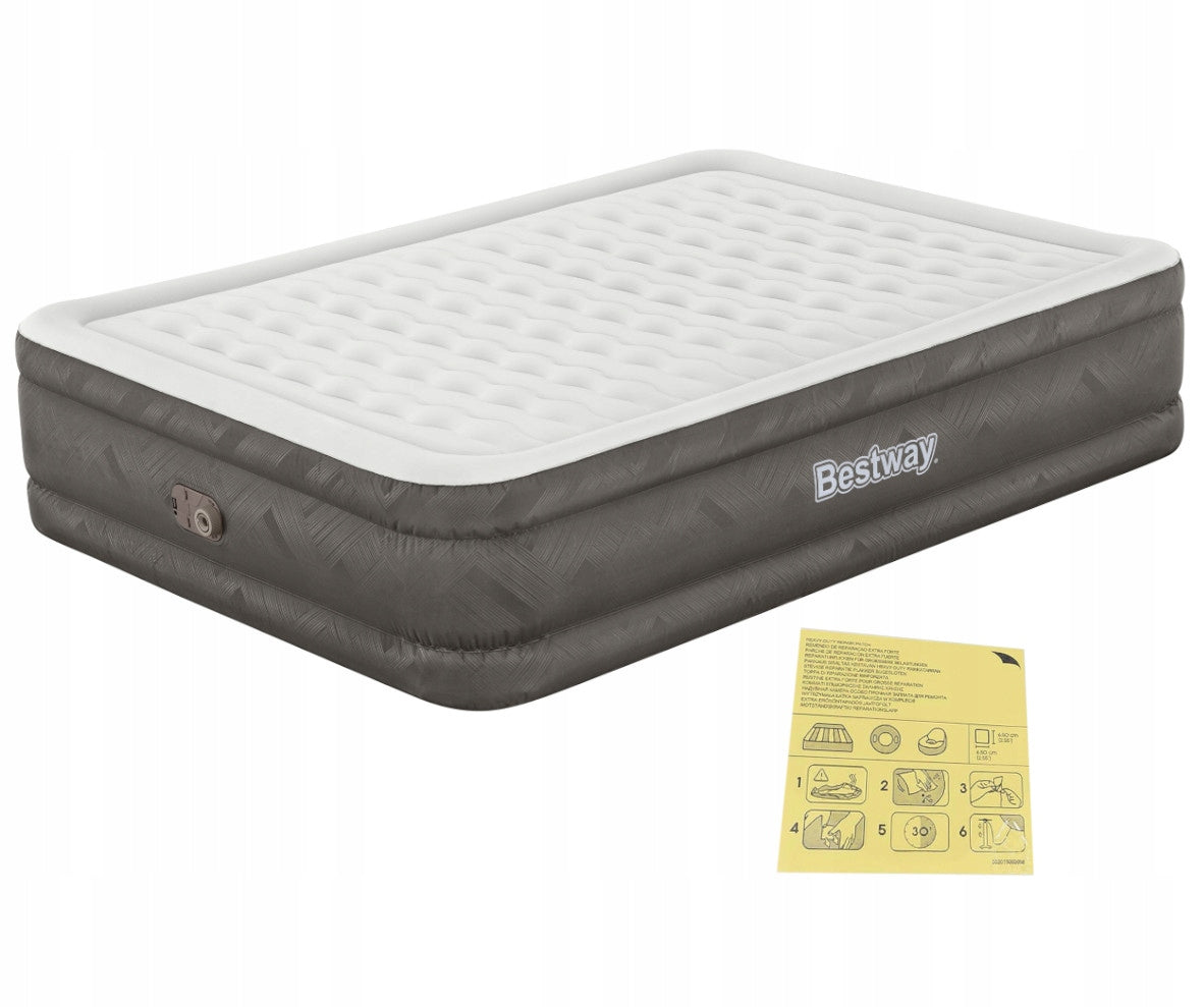 DOUBLE INFLATABLE MATTRESS WITH PUMP 230V LARGE BESTWAY 69050 MODEL 2026