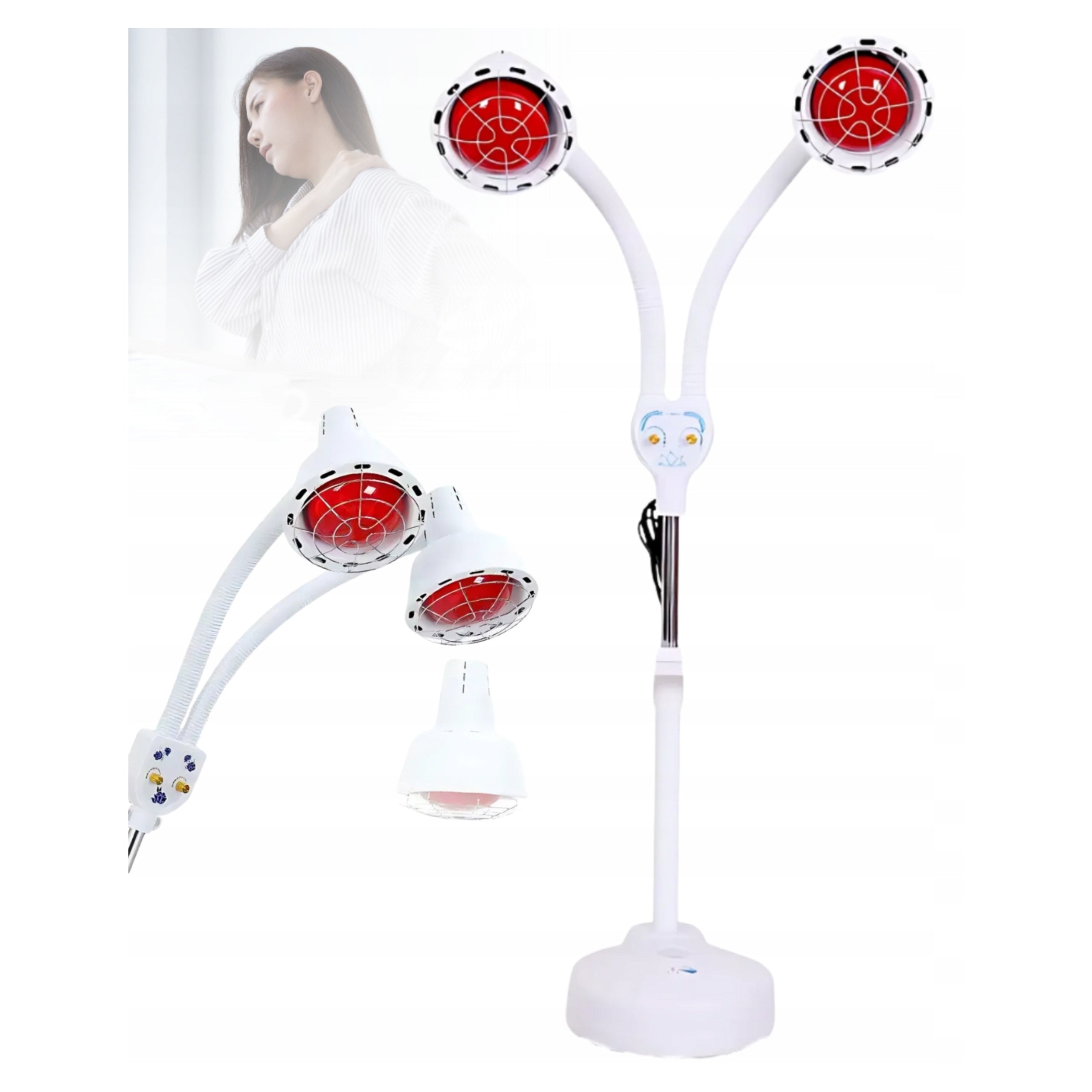 DOUBLE INFRARED REGENERATIVE HEALING LAMP 275W SOLUX ADJUSTABLE