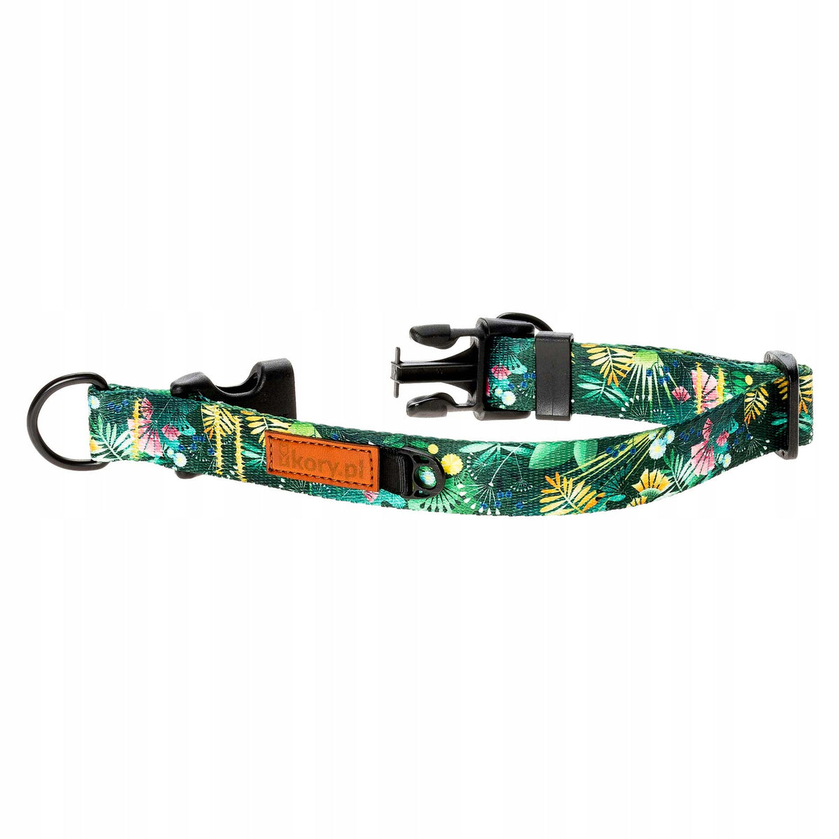 DOUBLE LOCK COLLAR for large dog Labrador M/L 25 mm Ukory polish brand Manufacturer code Obroża double lock 25 mm M PIES ZIELONO MI