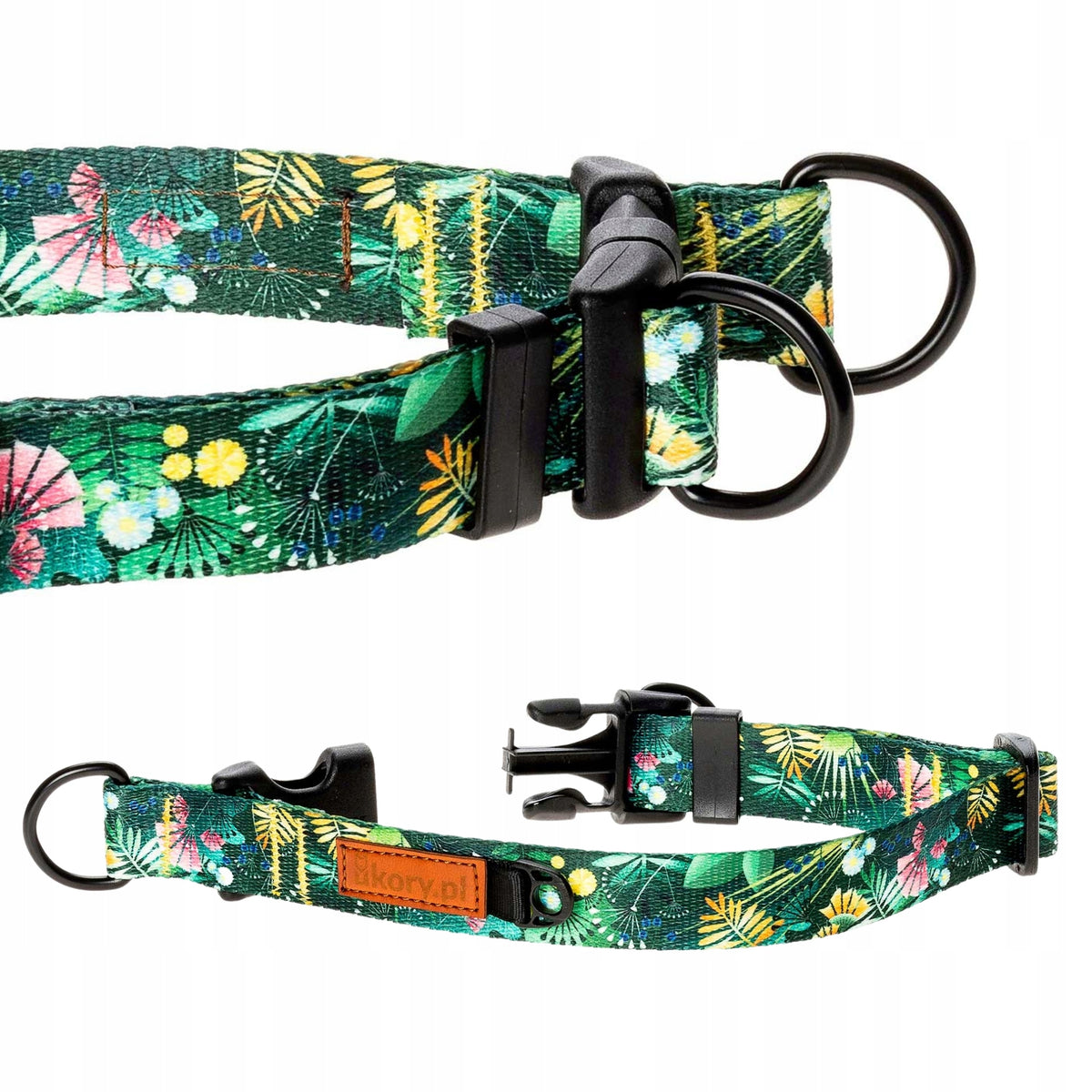 DOUBLE LOCK COLLAR for large dog Labrador M/L 25 mm Ukory polish brand