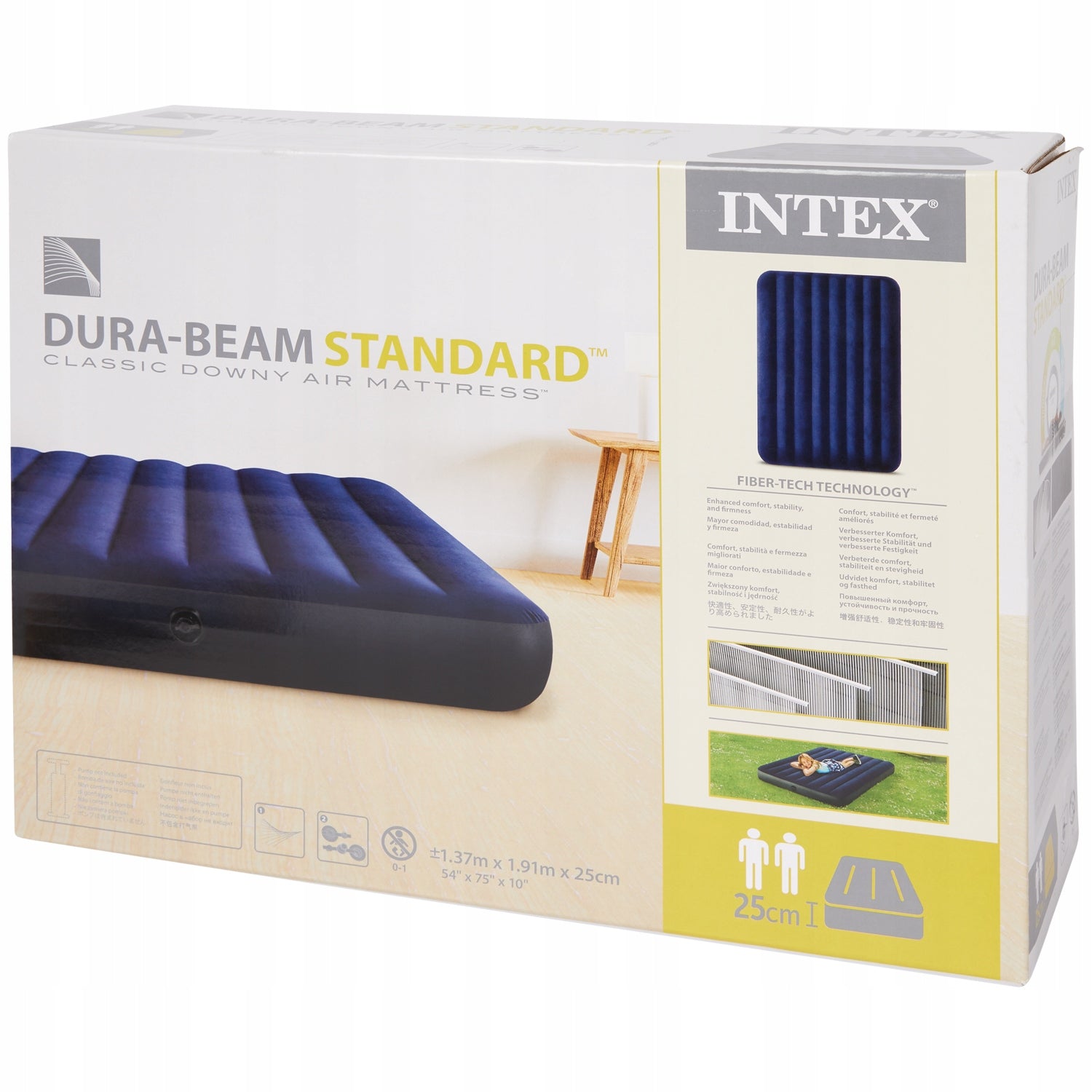 DOUBLE MATTRESS STRONG HIGH Dura-Beam OVER LAKE AND BEACH INTEX LARGE