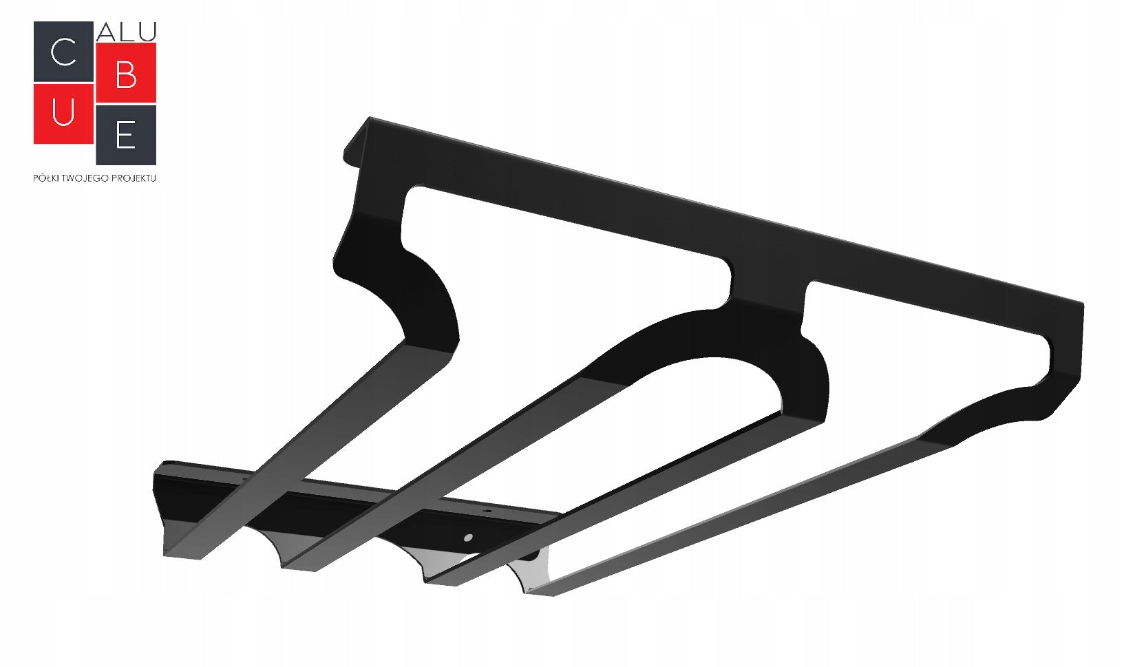 DOUBLE-ROW GLASS HANGER CUBE, matt black