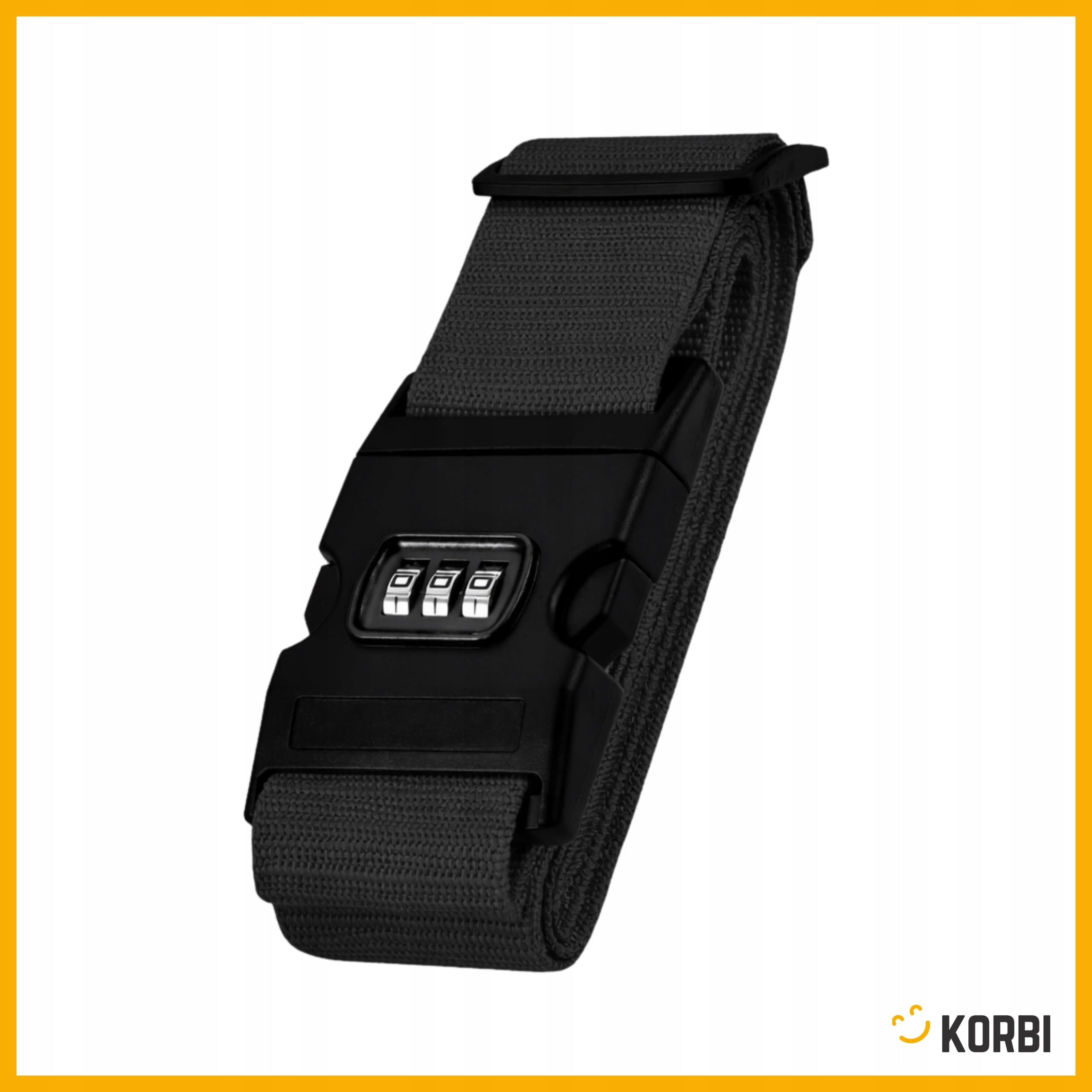 DOUBLE SECURITY BELT FOR SUITCASE LUGGAGE TRAVEL CODE BLACK Packaging status original