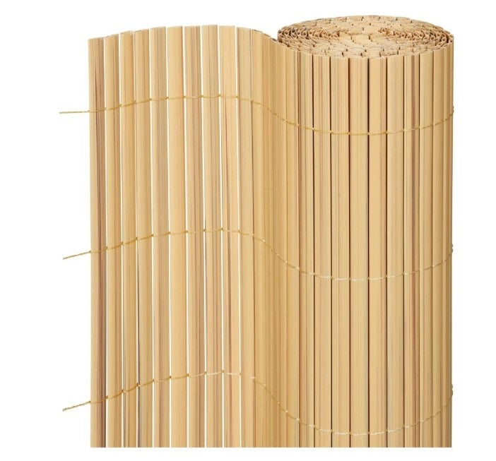DOUBLE-SIDED BAMBOO MAT PVC PLASTIC BALCONY FENCE 1x3m