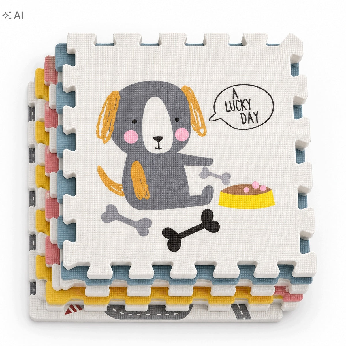 DOUBLE-SIDED EDUCATIONAL FOAM MAT XPE PUZZLE FOR CHILDREN 165X112 CM 1,5 CM Packaging status original