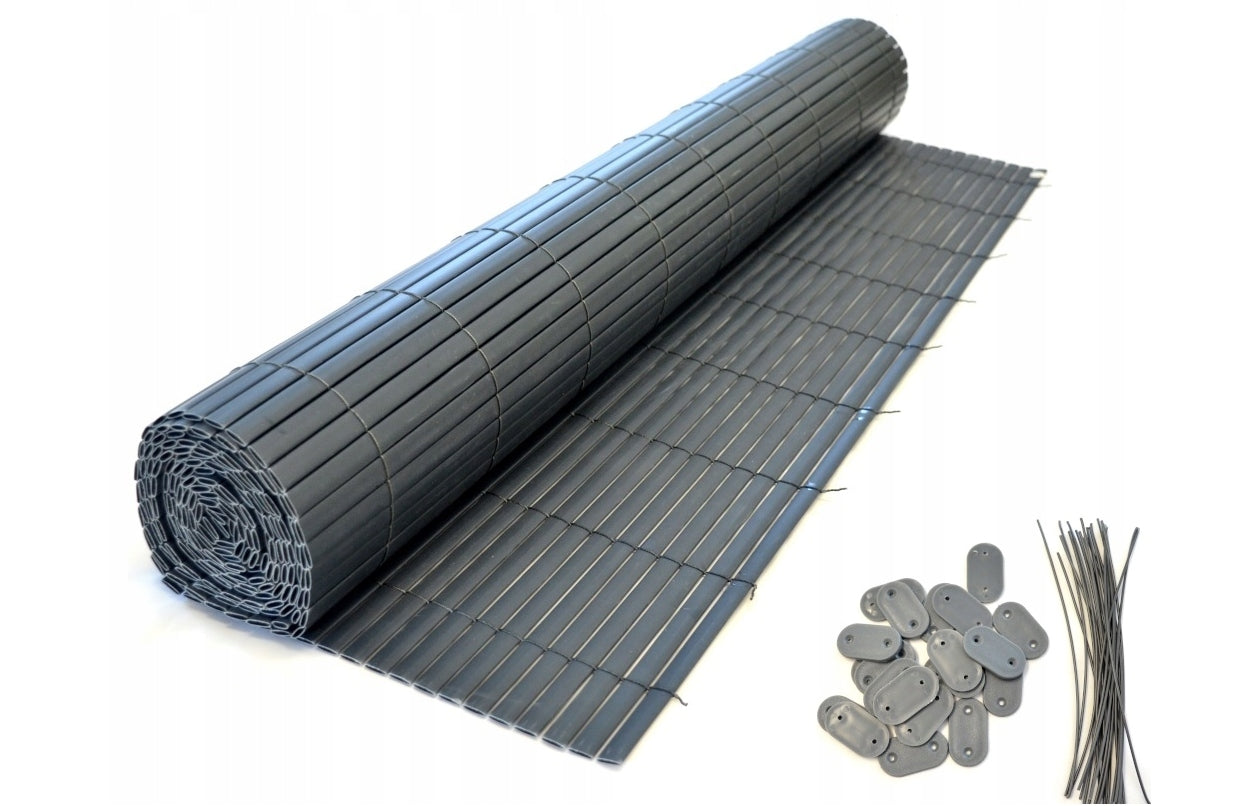 DOUBLE-SIDED PVC MAT, BALCONY 1.2 x 5 m anthracite