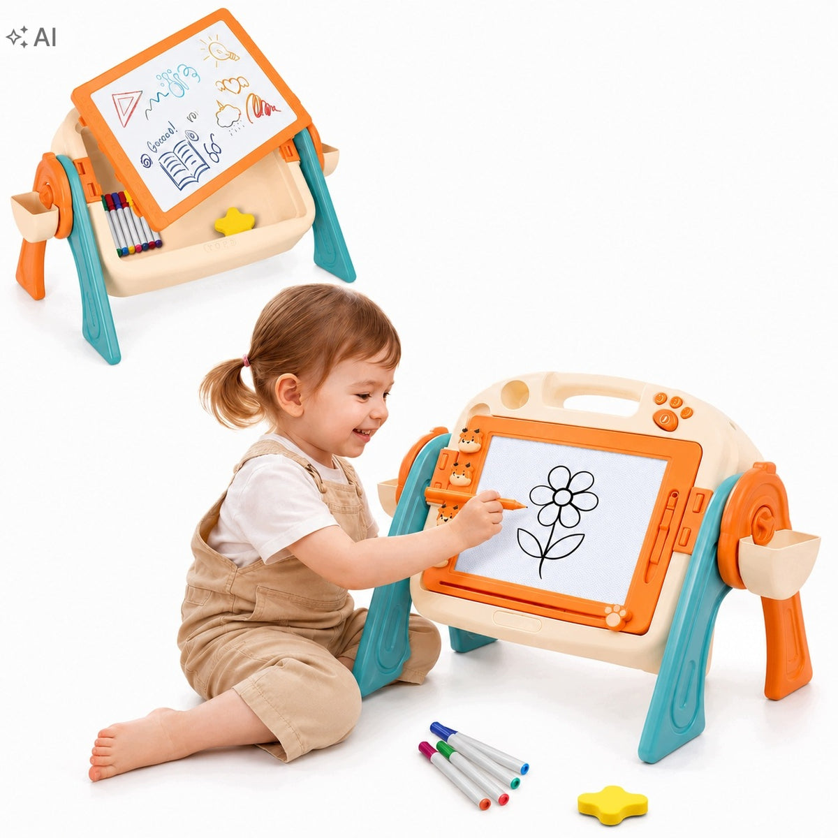 DRAWING TABLE EDUCATIONAL DESK EASEL GIFT CHILD INTERACTIVITY