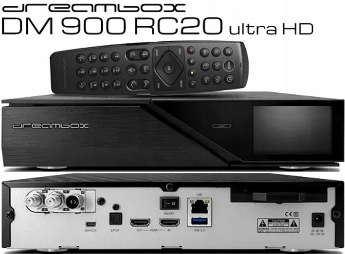 DREAMBOX DM900 RC20 HD 4K TRIPLE MS (2 X DVB-2X + DVB-T2/C)