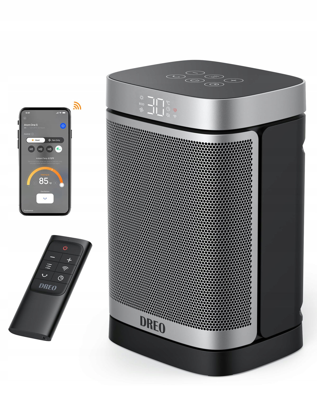 DREO DR-HSH004 FAN ELECTRIC CERAMIC HEATER 1500W 10A114