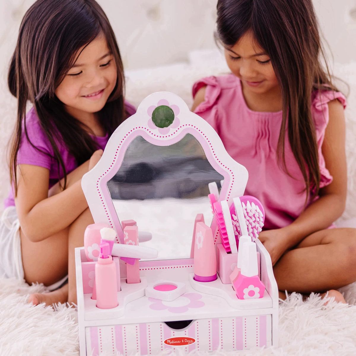 DRESSING TABLE BEAUTY SALON WITH ACCESSORIES 18 ELEMENTS MELISSA & DOUG Packaging status original