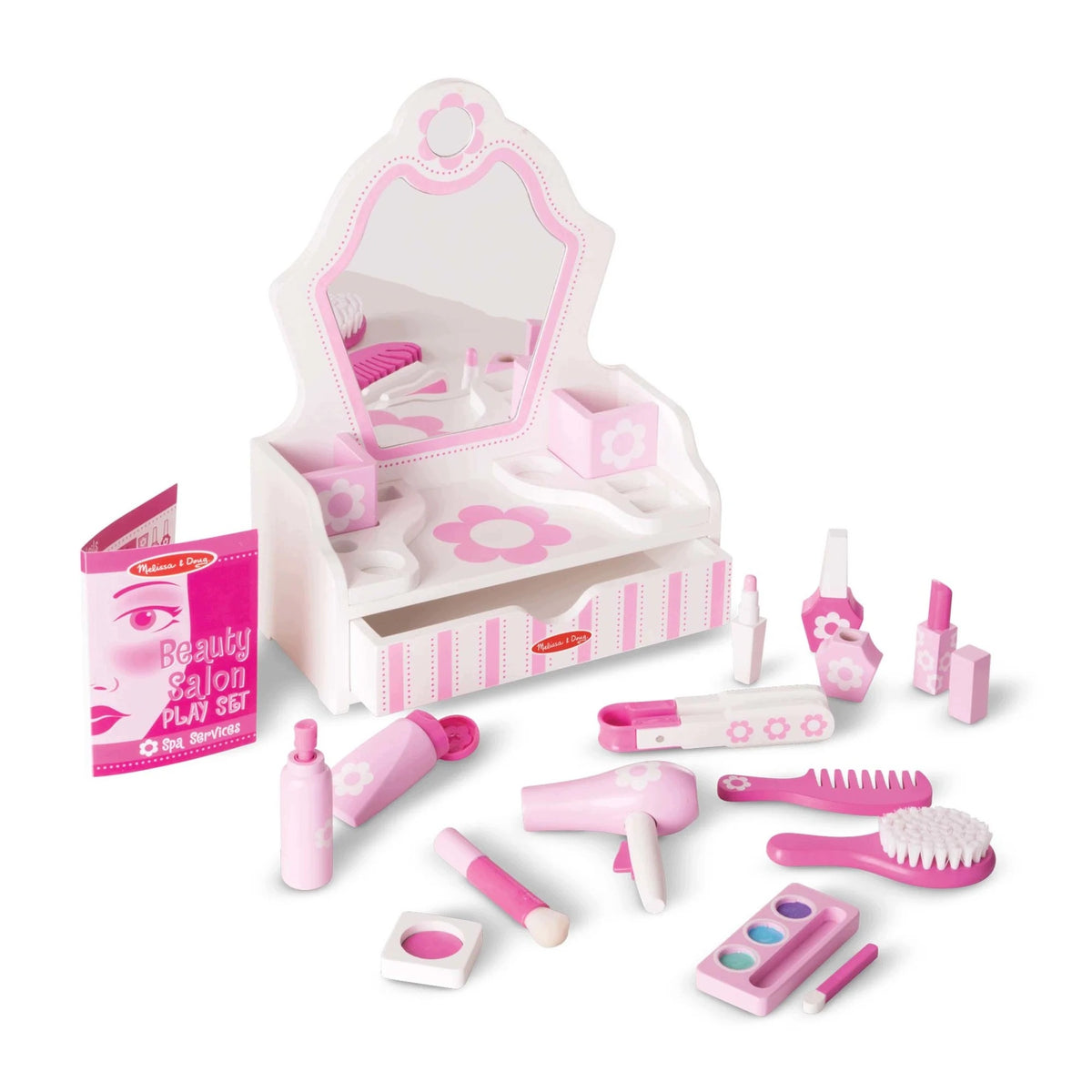 DRESSING TABLE BEAUTY SALON WITH ACCESSORIES 18 ELEMENTS MELISSA & DOUG
