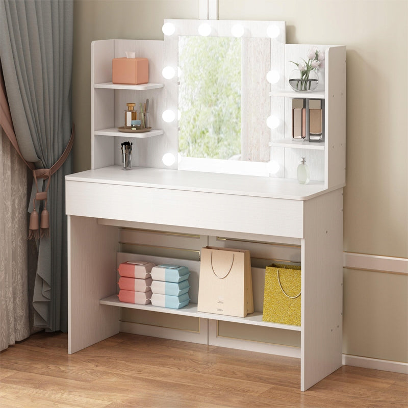 DRESSING TABLE COSMETIC MAKE-UP MAKE-UP WITH MIRROR LED LOFT MODERN 110 CM Packaging status original