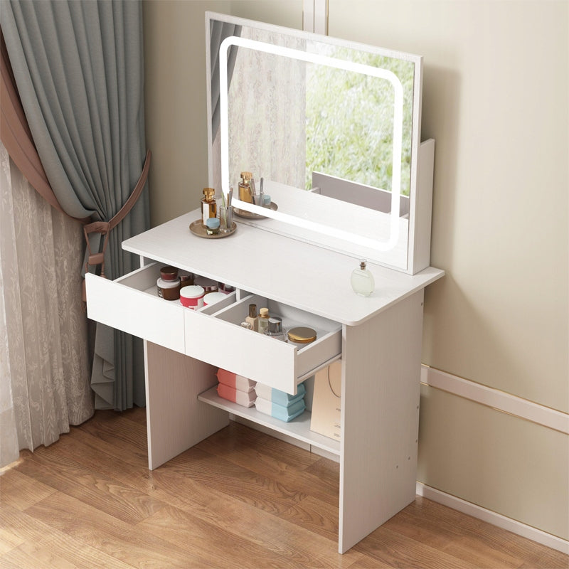 DRESSING TABLE COSMETIC MAKEUP WITH MIRROR LED MODERN GLAMOUR 90CM Furniture height 146 cm