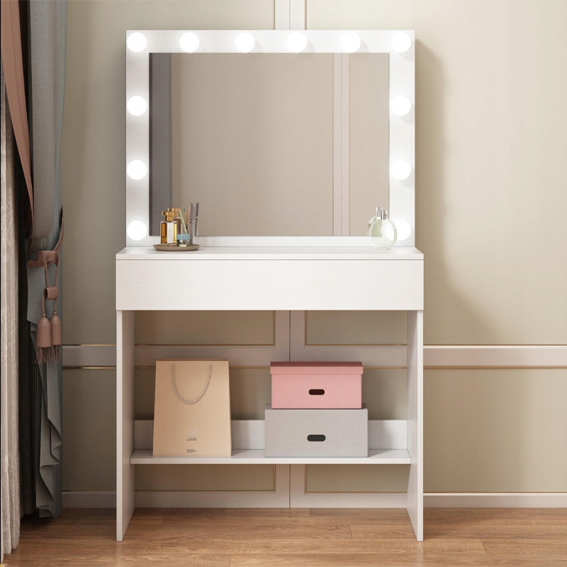 DRESSING TABLE COSMETIC MAKEUP WITH MIRROR LED MODERN LOFT GLAMOUR Brand Muvu