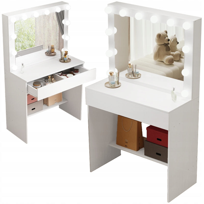 DRESSING TABLE COSMETIC MAKEUP WITH MIRROR LED MODERN LOFT GLAMOUR