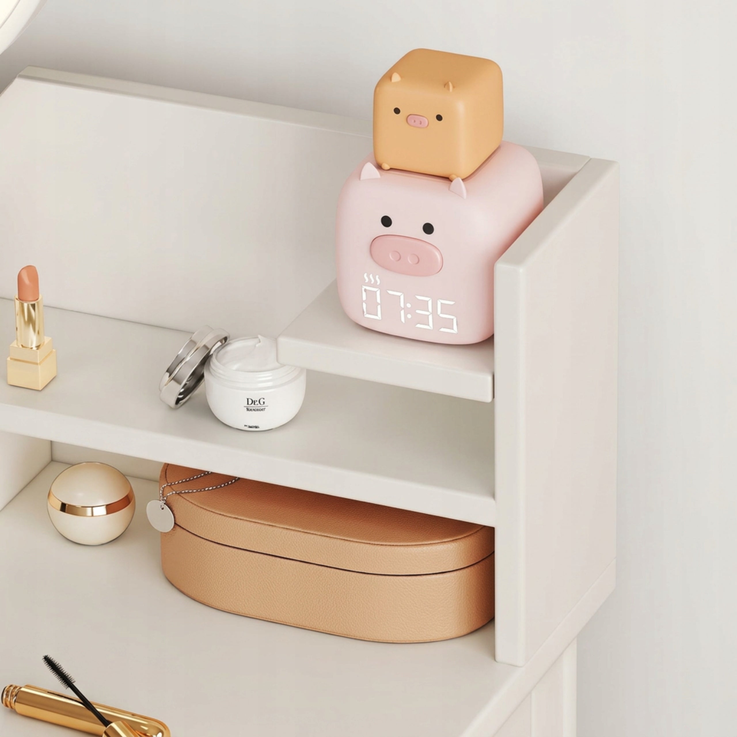 DRESSING TABLE COSMETIC WHITE BEDROOM WITH MIRROR AND DRAWERS MODERN Furniture color white