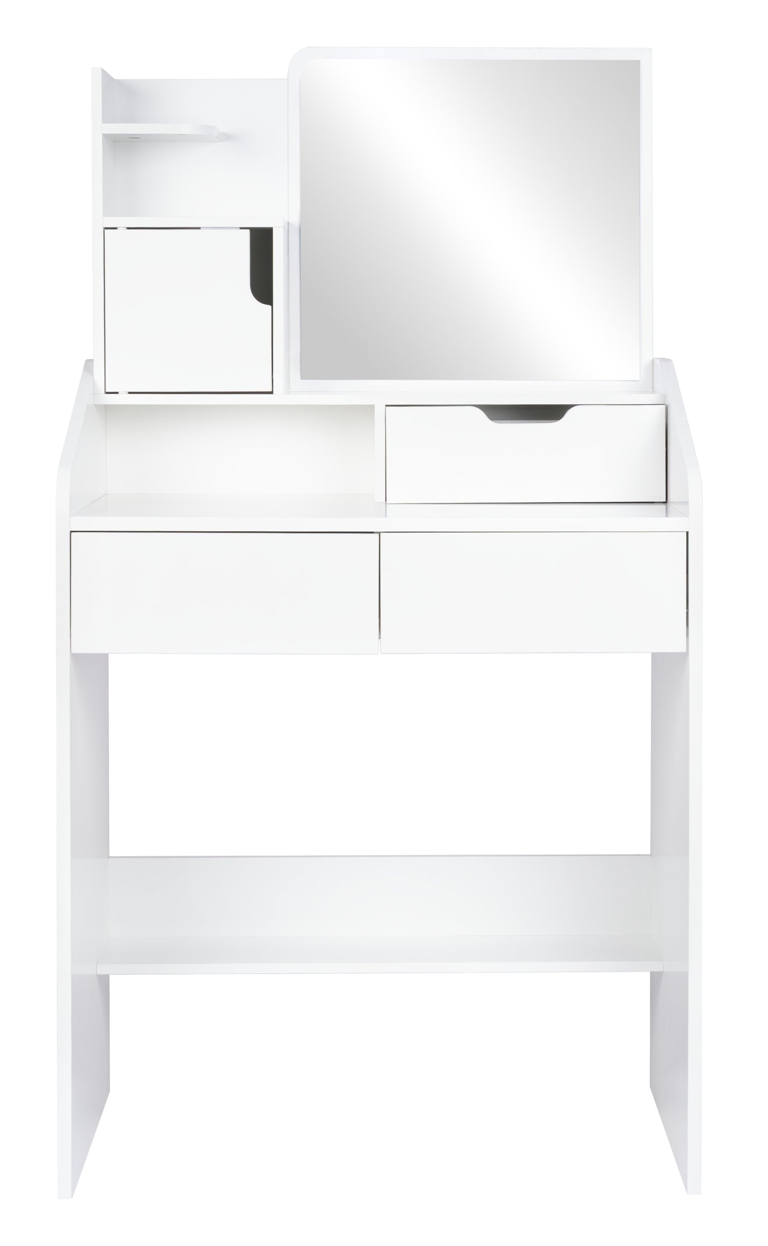 DRESSING TABLE COSMETIC WITH LARGE FUNFIT MIRROR WHITE WITH DRAWERS Furniture color white