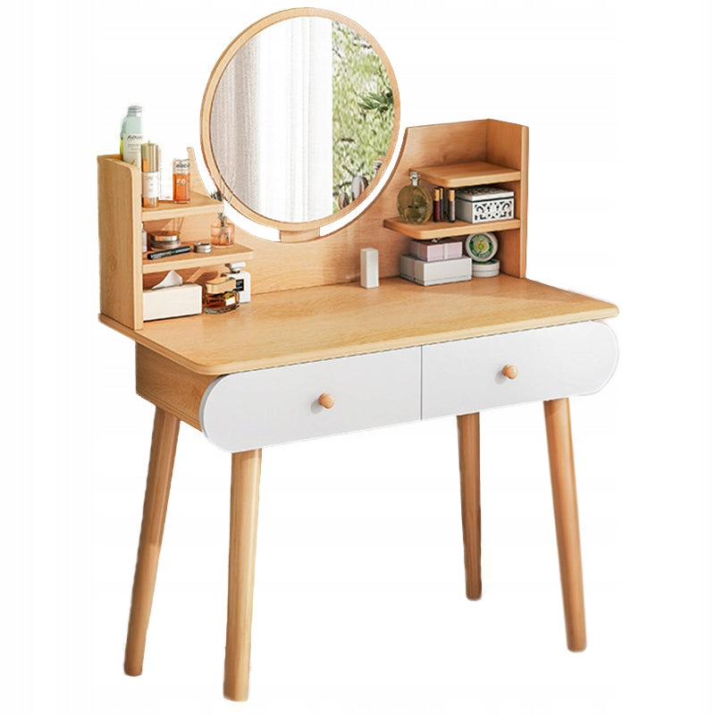 DRESSING TABLE COSMETIC WITH MAKEUP MIRROR LARGE WOODEN SCANDINAVIAN STYLE
