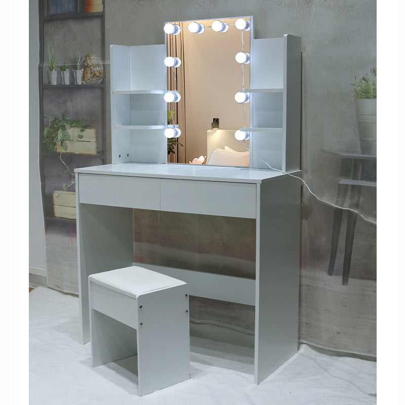DRESSING TABLE COSMETIC WITH MIRROR CHAIR AND DIMMABLE LED LIGHTING 016 Packaging status original