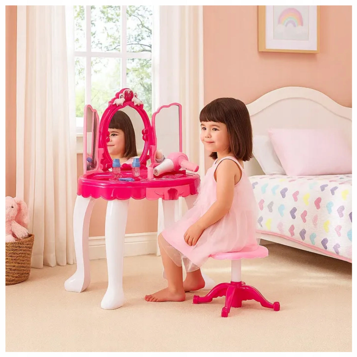 DRESSING TABLE FOR GIRLS MIRROR DRYER ACCESSORIES GIFT FOR CHILD'S DAY Manufacturer code playglam_P110