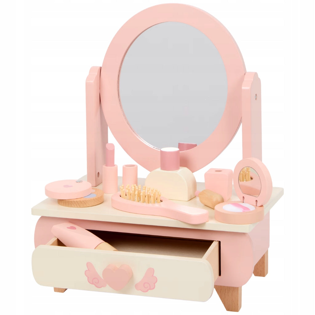 DRESSING TABLE FOR GIRLS PINK DRAWER MIRROR WITH ACCESSORIES MINI MATTERS Brand Mini Matters
