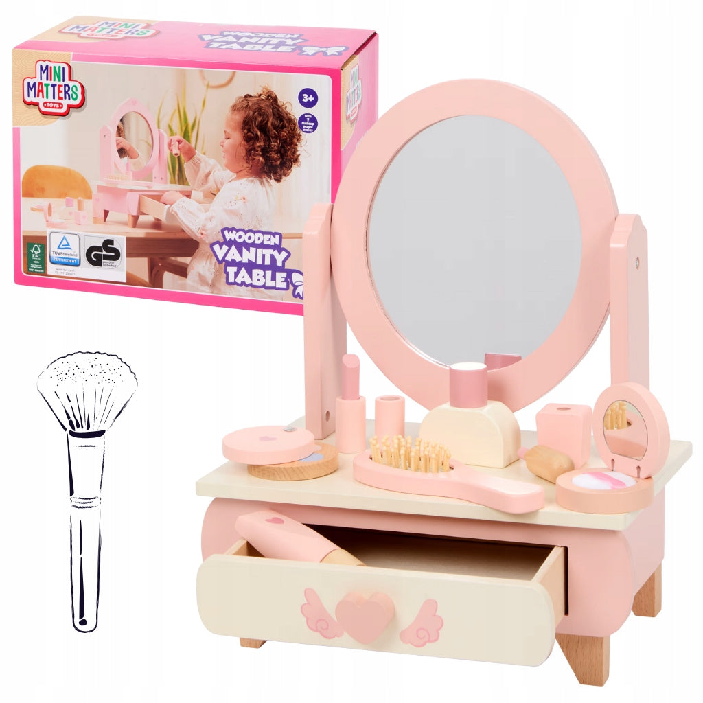 DRESSING TABLE FOR GIRLS PINK DRAWER MIRROR WITH ACCESSORIES MINI MATTERS